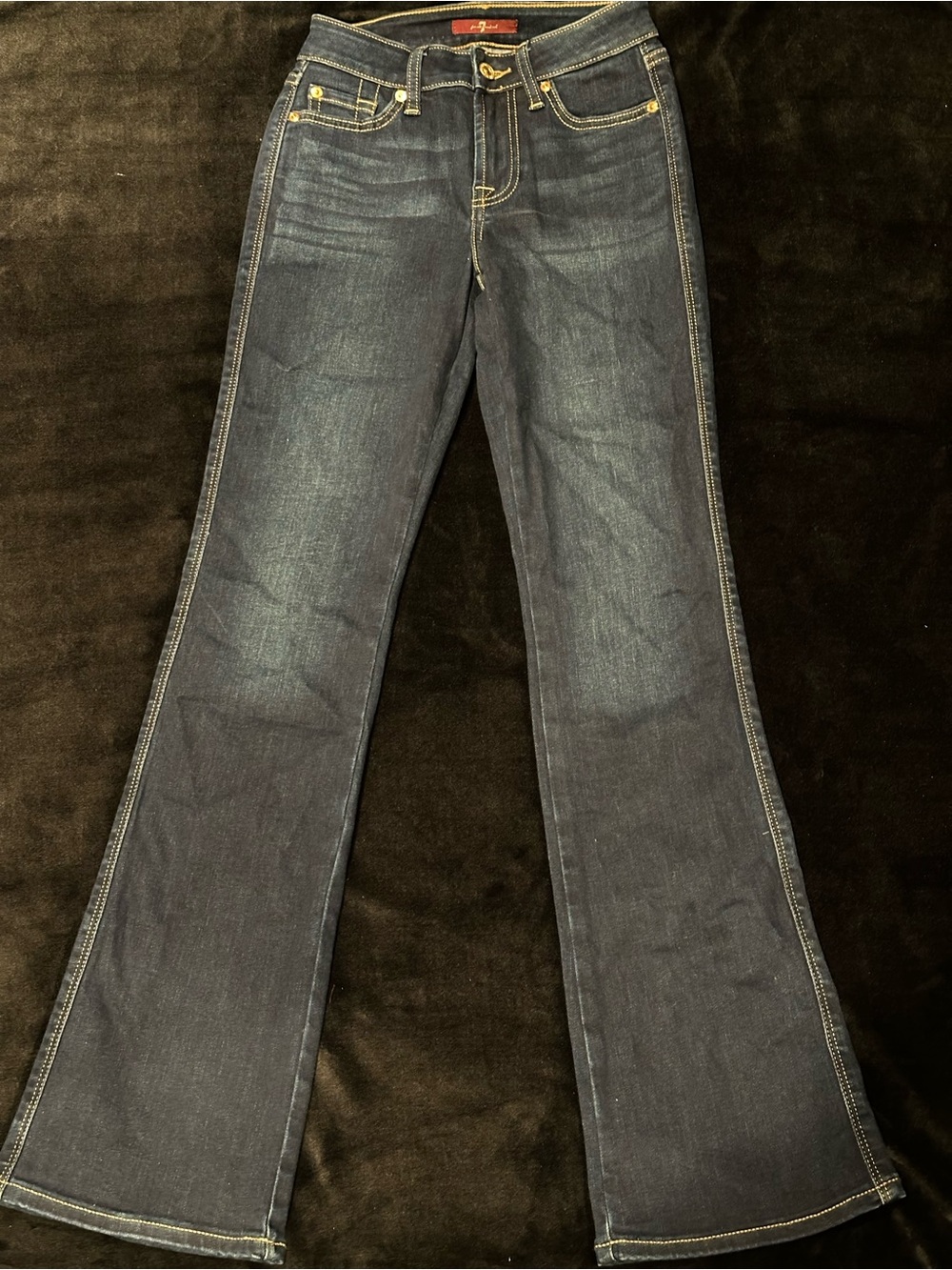 7 For All Mankind Dark Blue Flare Jeans